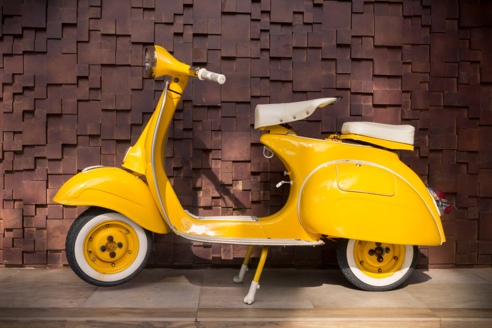 cool yellow scooter